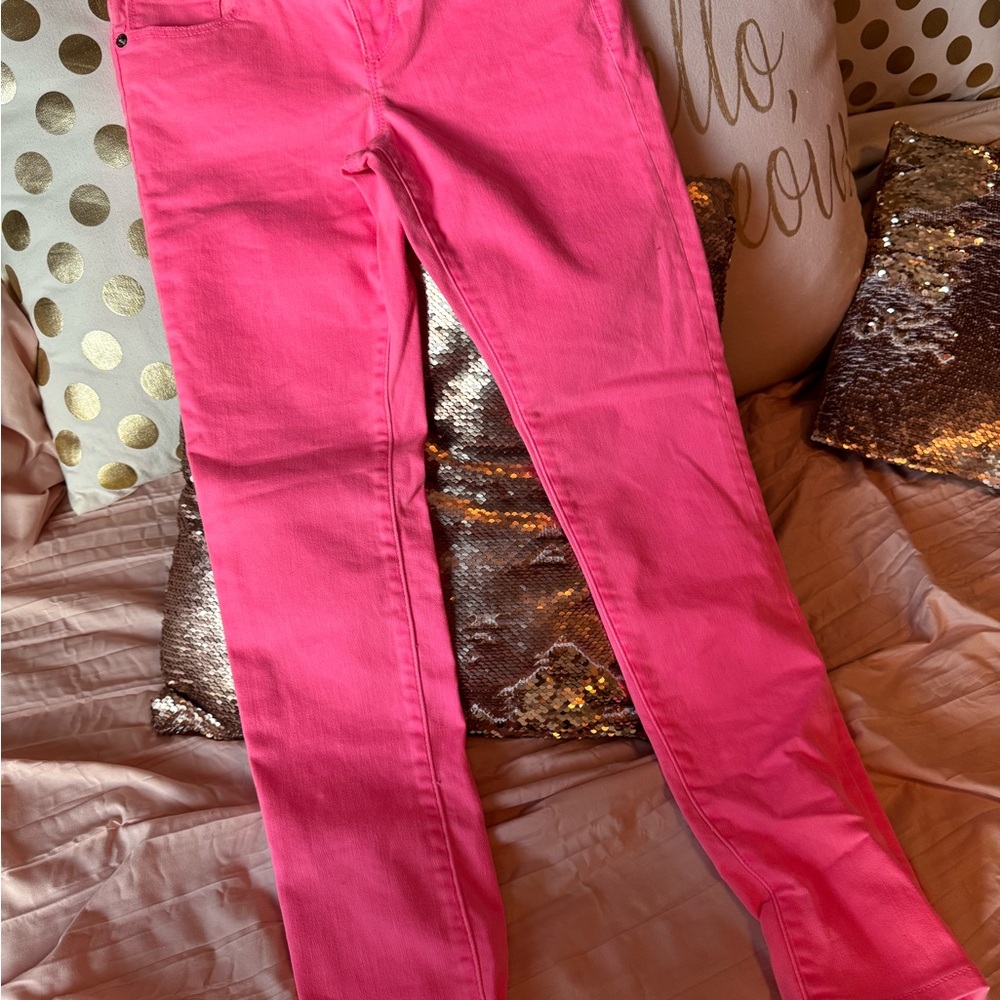 GAP Bright Pink girls Ultra Skinny Jeans size 10 Adjustable waist